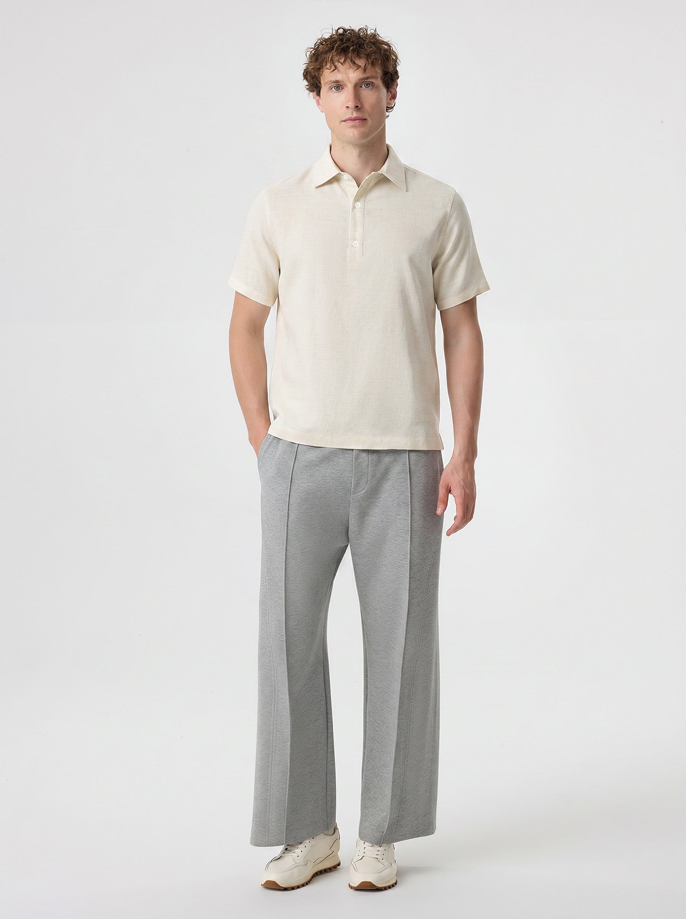 Natural Linen Polo Shirt