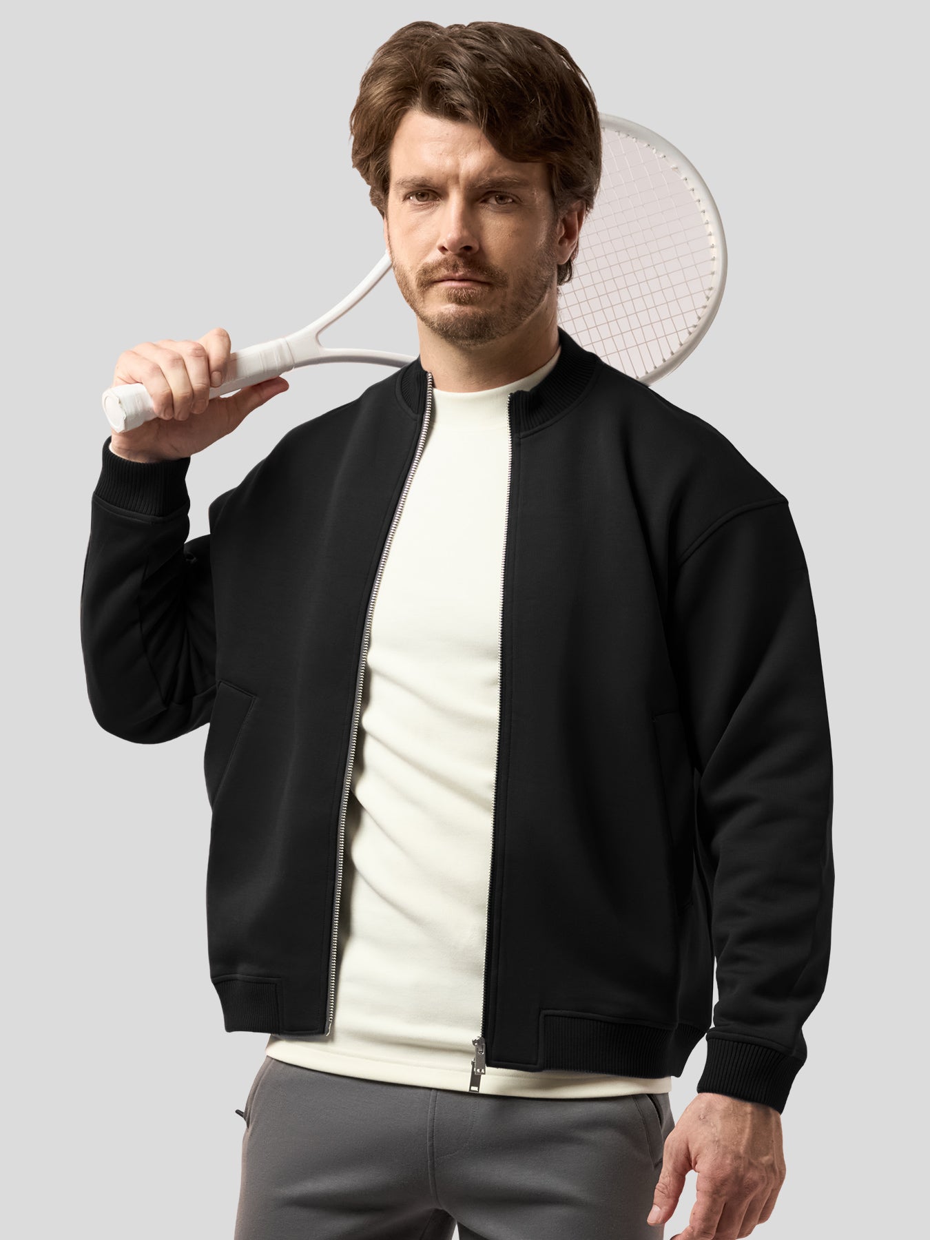 Cozyspacer Crew Neck DualZip Pocket Jacket