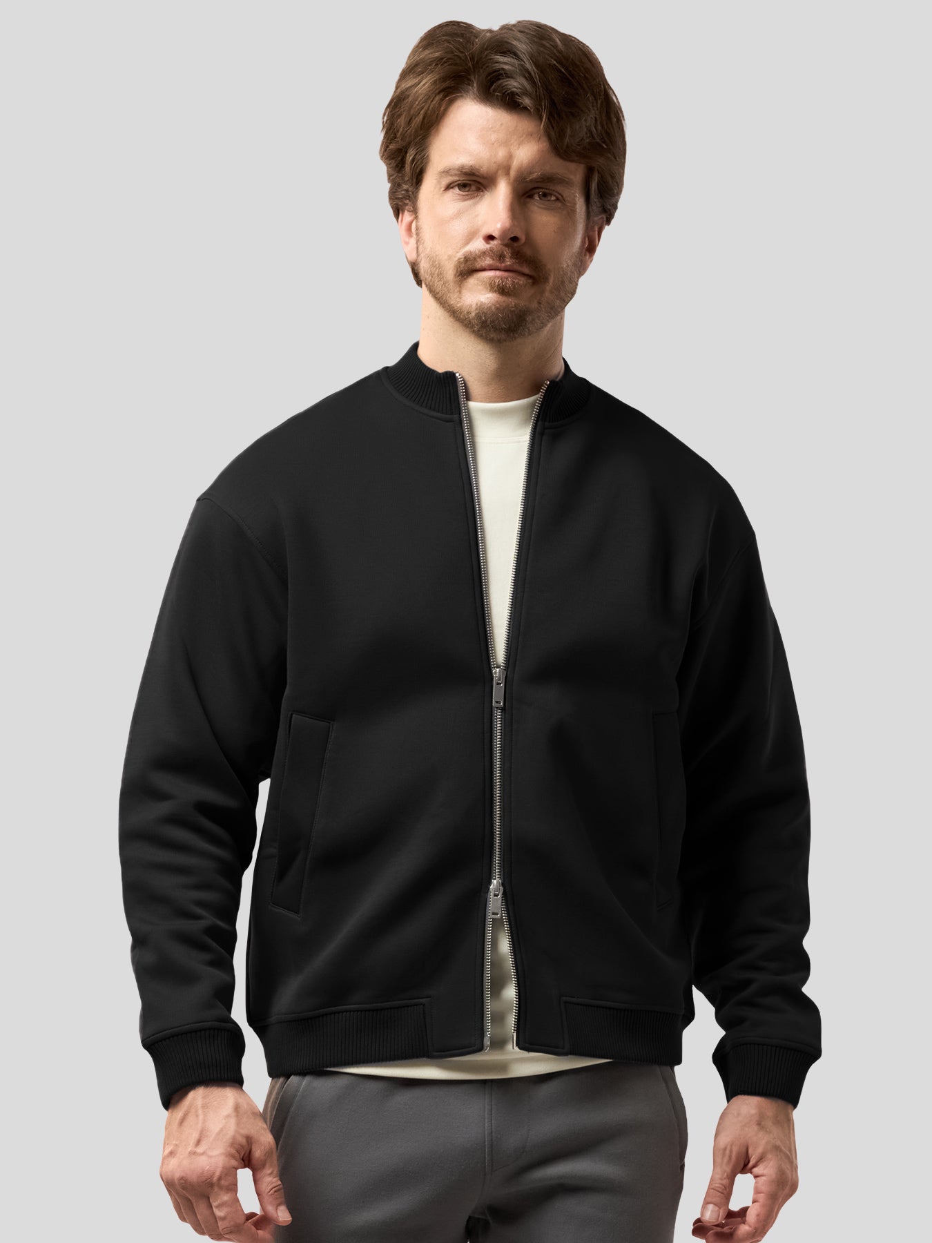 Cozyspacer Crew Neck DualZip Pocket Jacket
