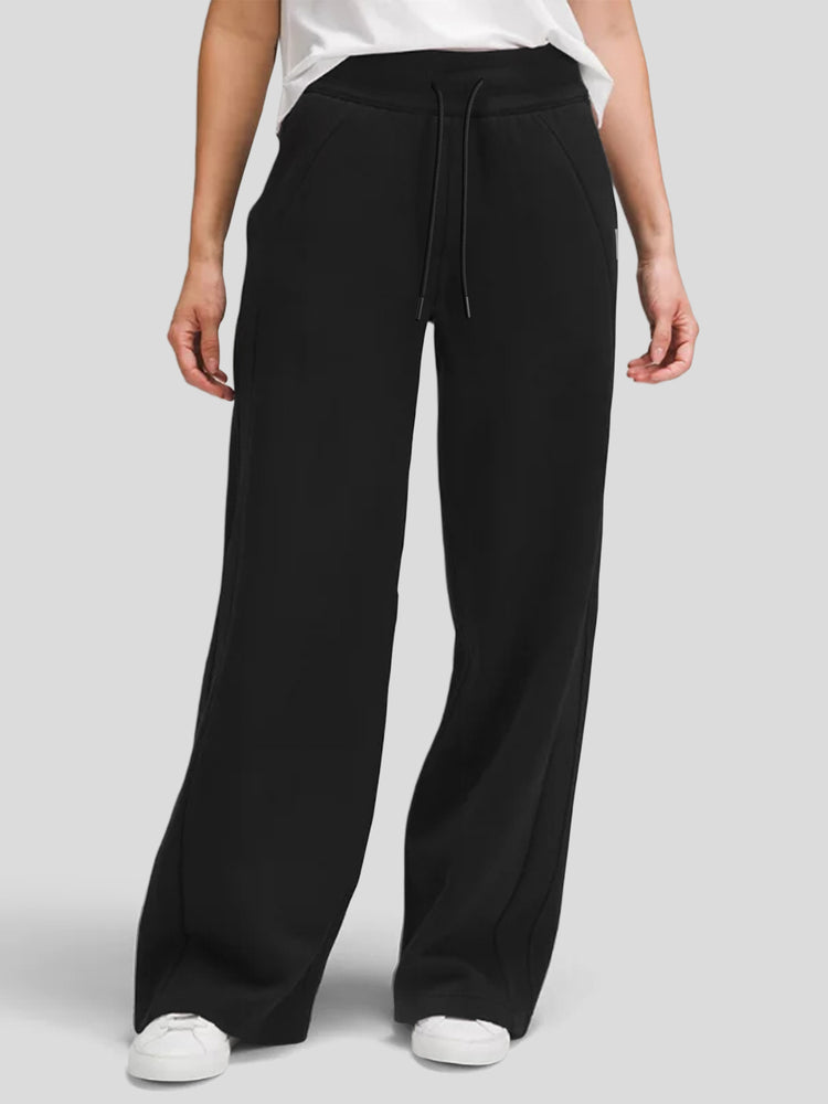 Modal Blend Mid-Rise Wide Leg Pant | 
