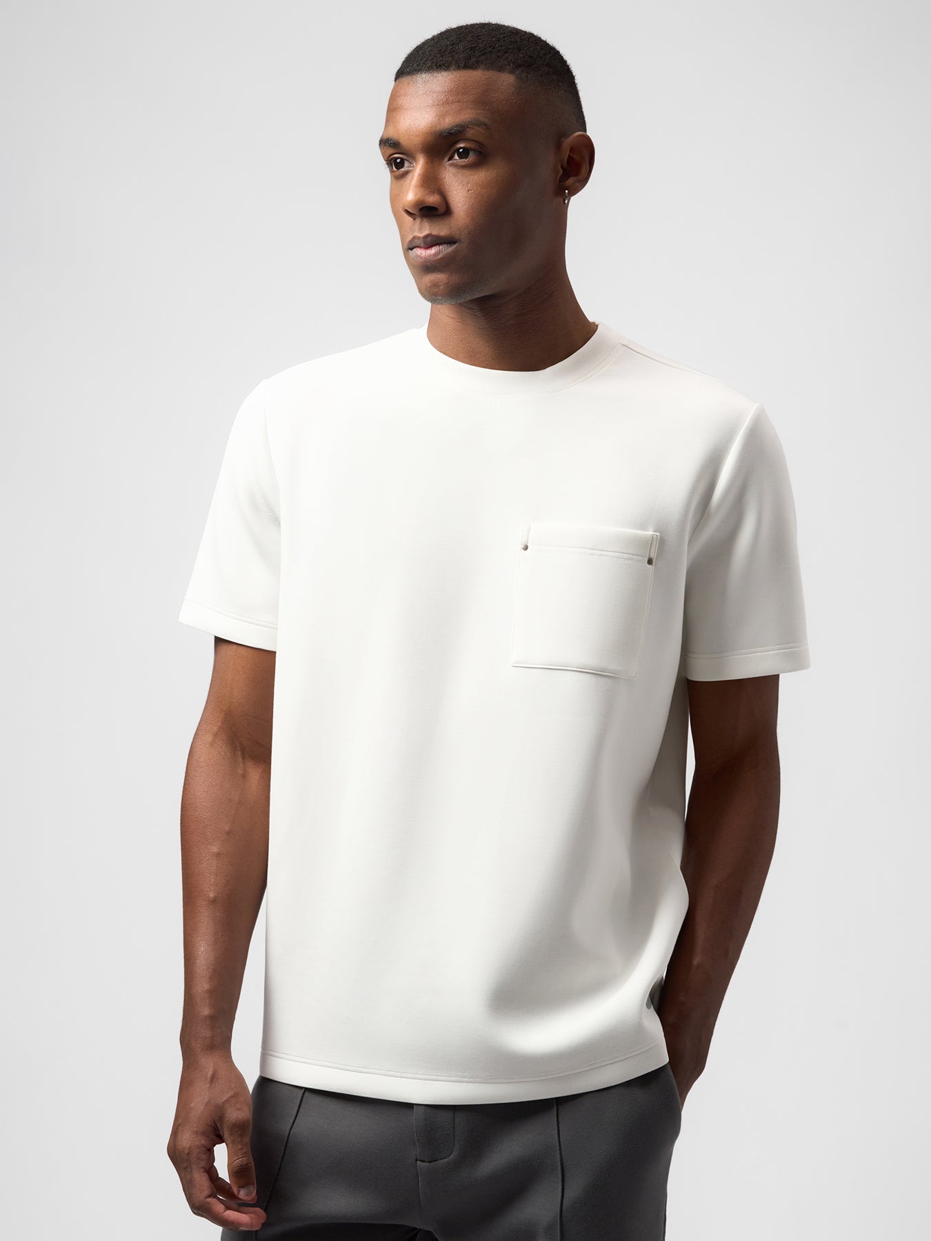 Modal Blend Pocket Tee with Rivet