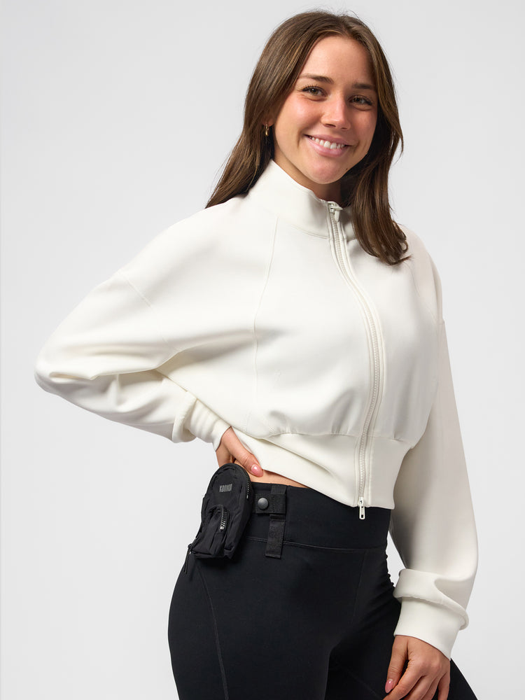 Modal Blend Double Zip Long Sleeve Tee | 