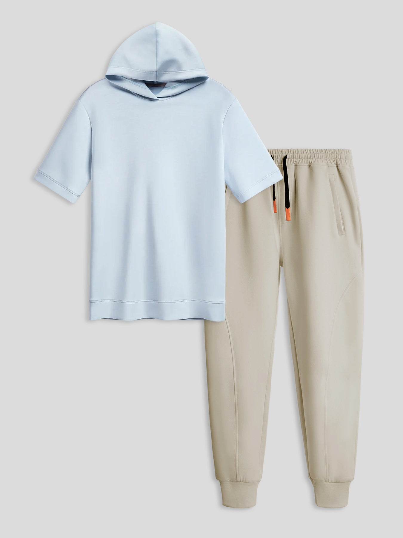 Modal Blend Short Sleeve Hoodie And Weekend Jogger Set