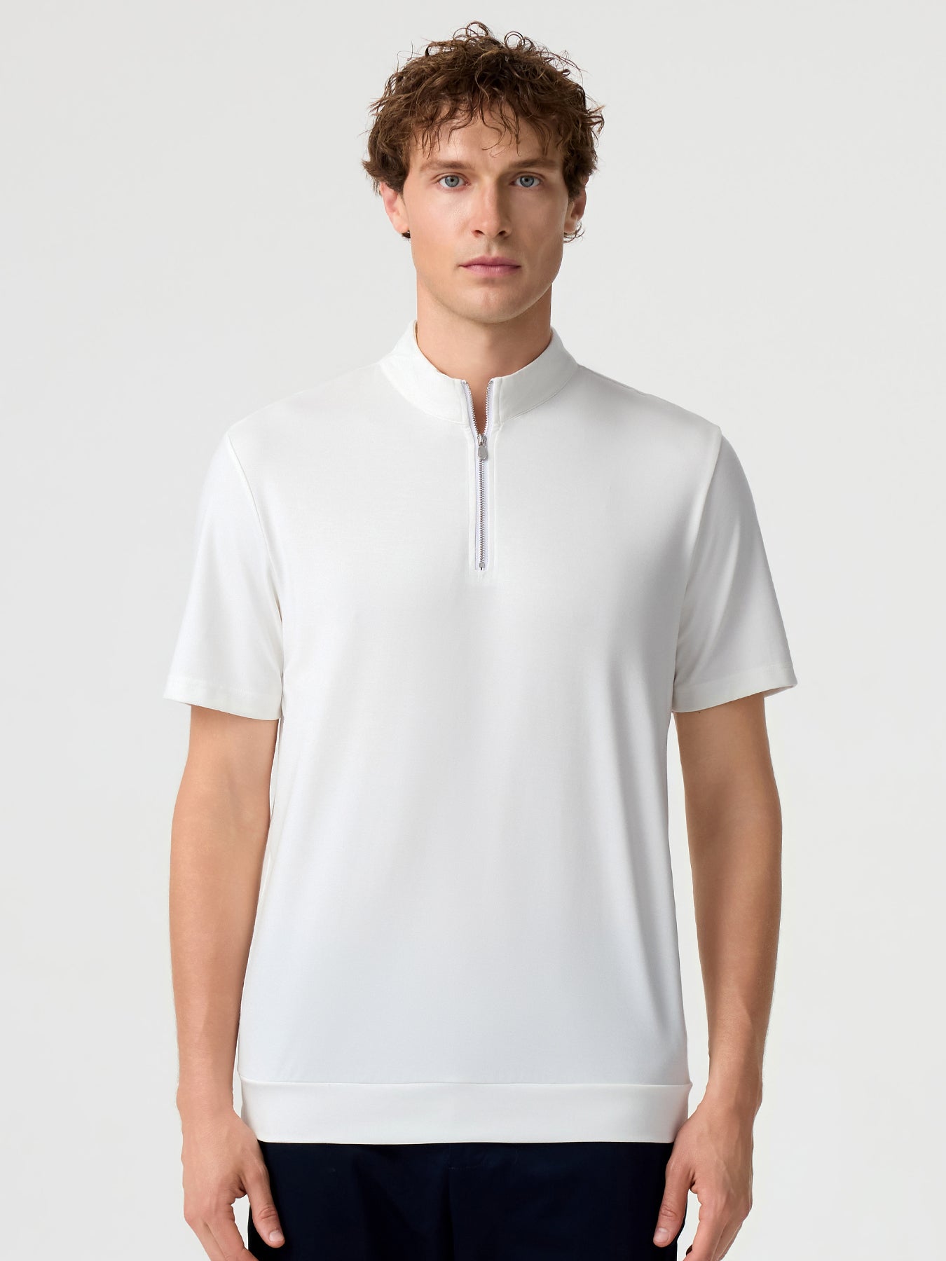 Modal Air Half-Zip Short Sleeve Tee