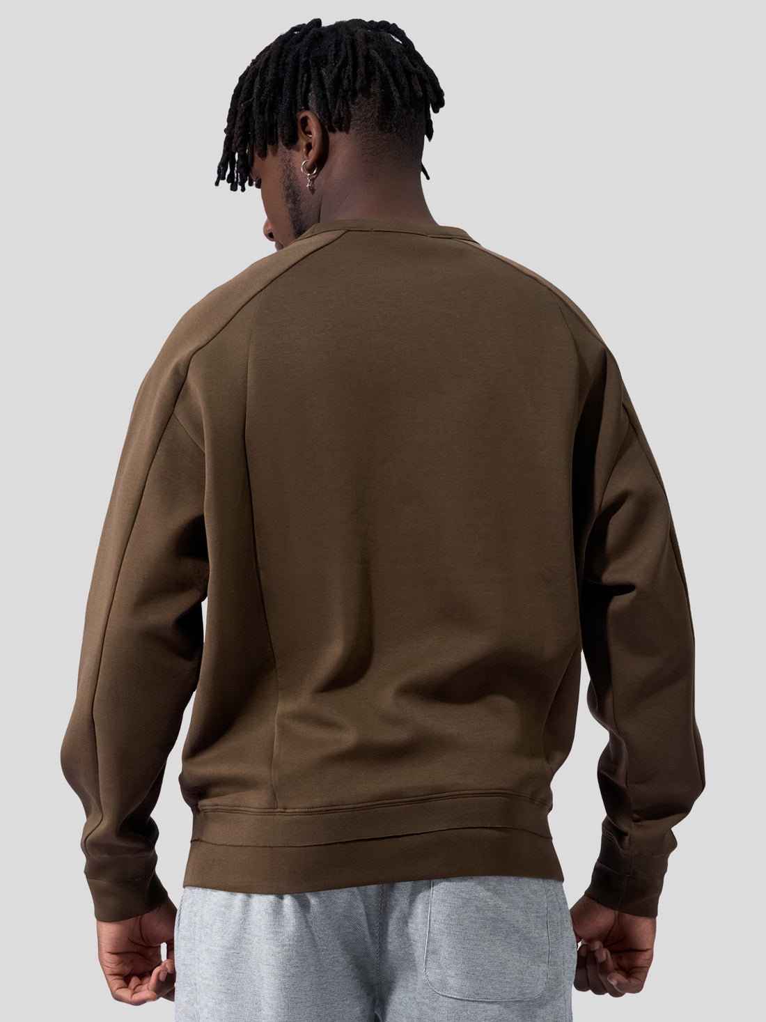 Modal Blend Raglan Sweatshirt Soft Stretch Leisure