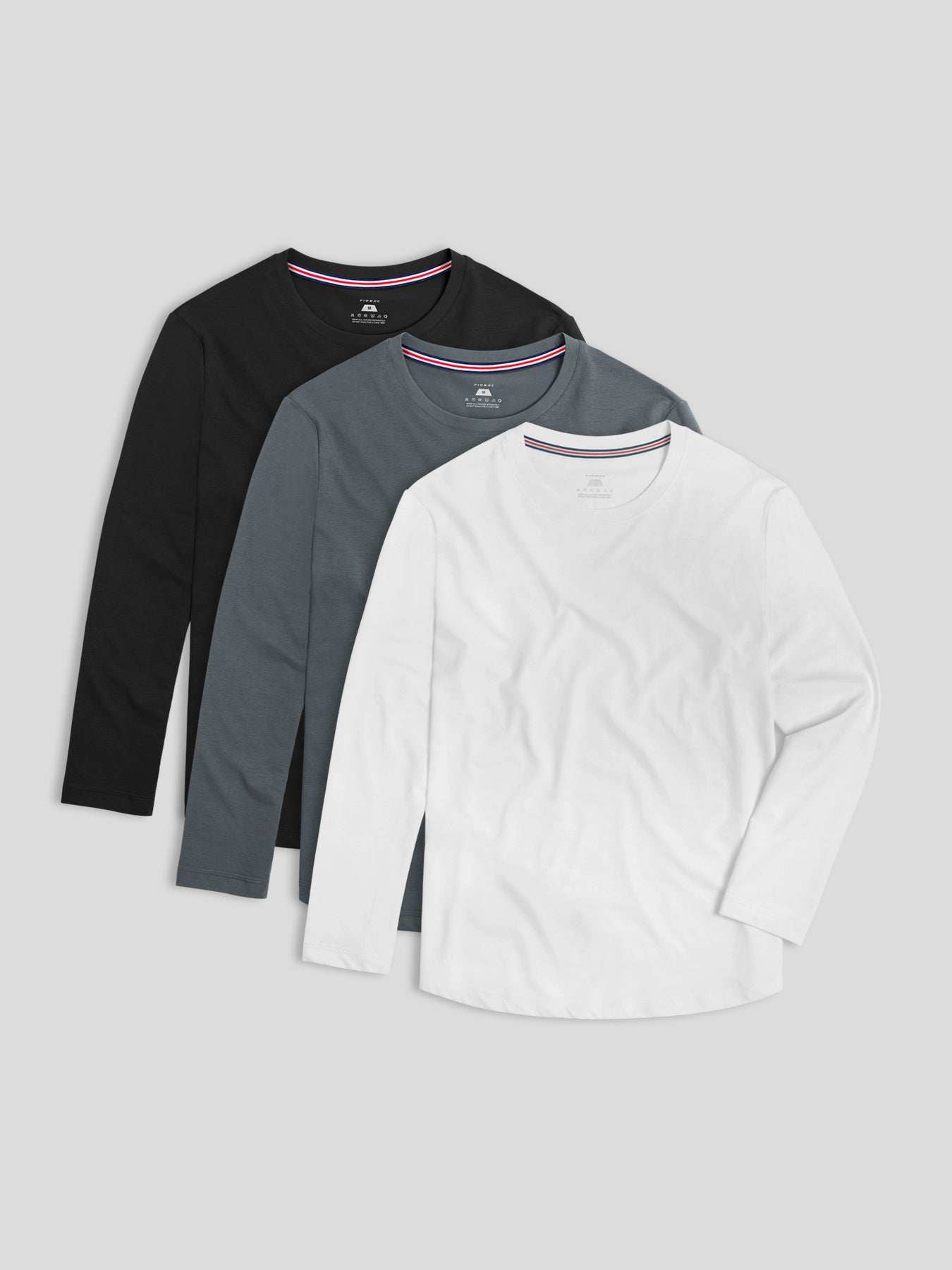 StaySmooth Long Sleeve Tee Multicolor 3-Pack:Classic Fit