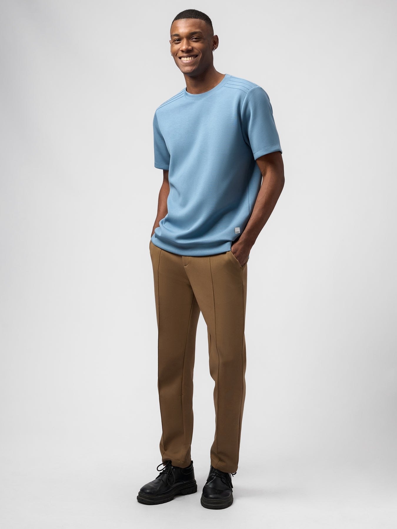 Modal Blend Short Sleeve Tee Shoulder Stitch