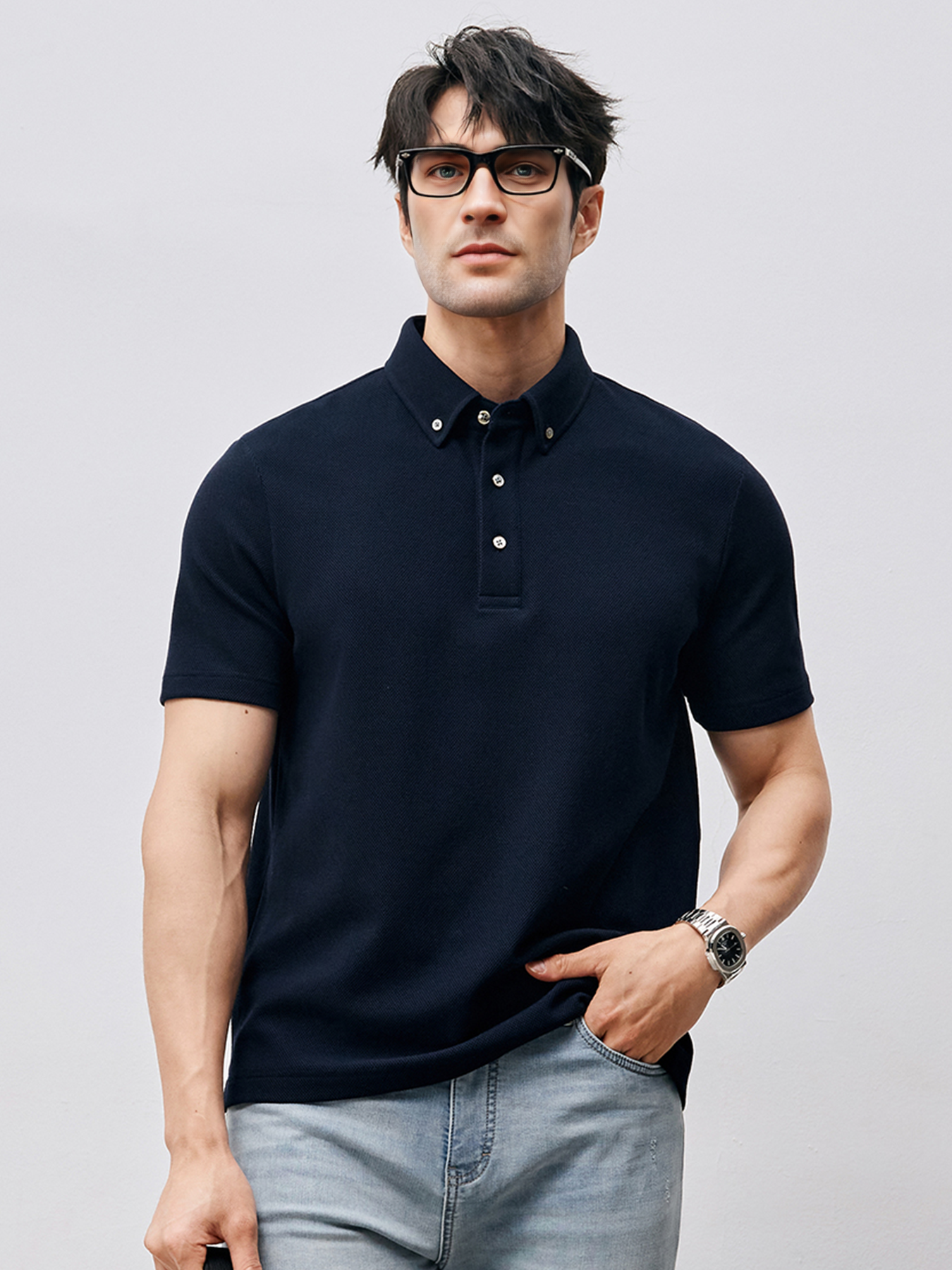 BreezeLuxe Breathable Piqué Short Sleeve Polo