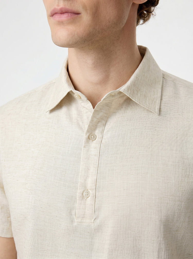 Natural Linen Polo Shirt