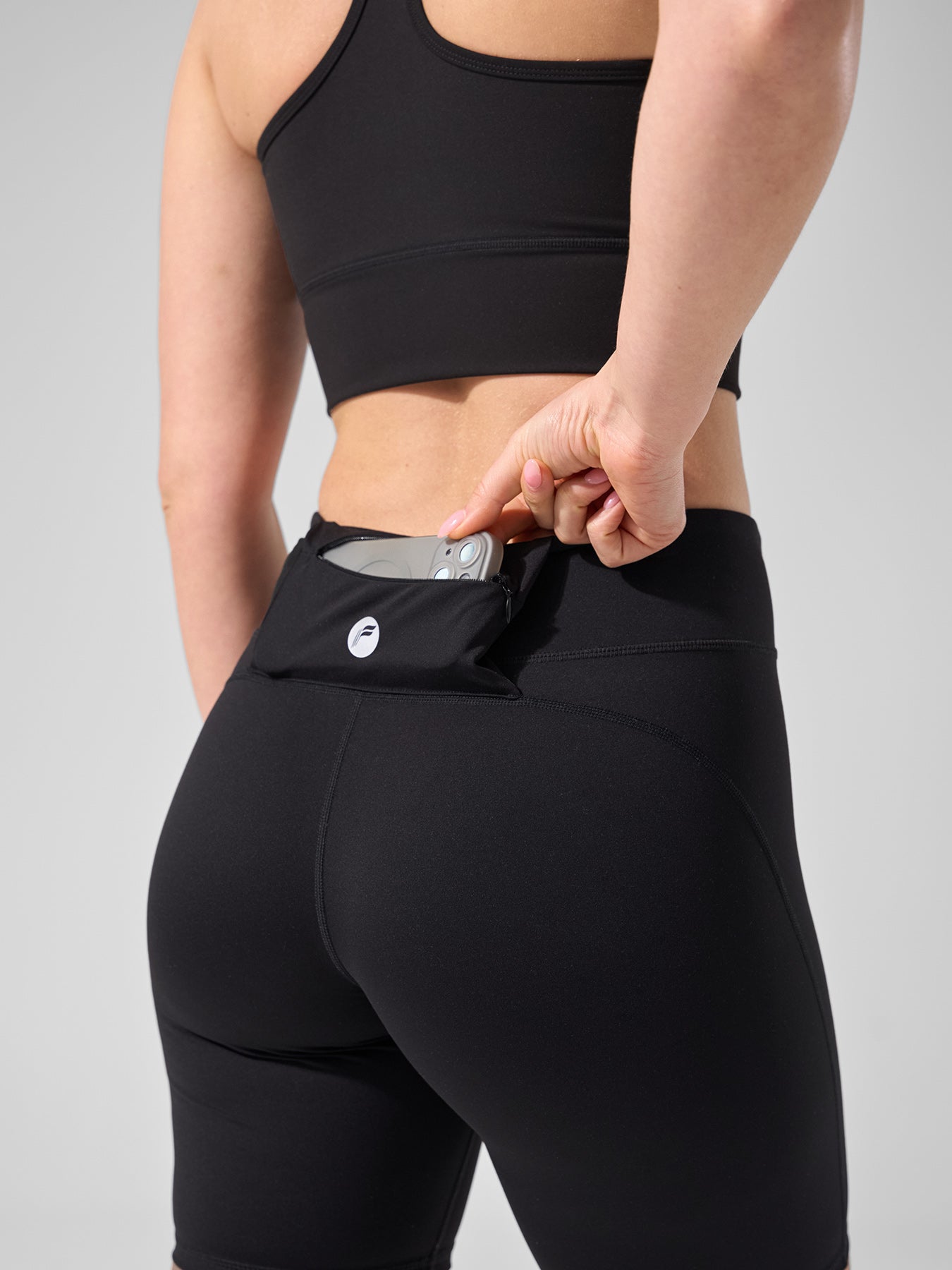 Smoothblend Tummy Control Shaping High-Waisted Short Leggings with Zip Pocket