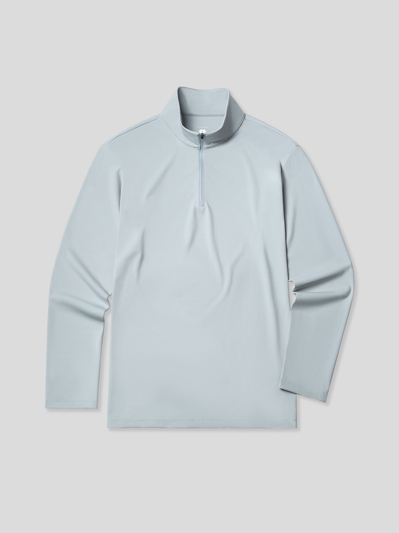 SmoothBlend Half Zip Mock Neck Tee:Zip Same Color