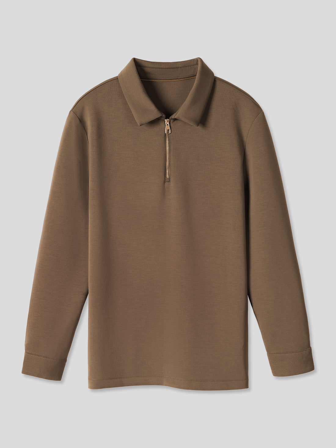Modal Blend Long Sleeve Half Zip Polo
