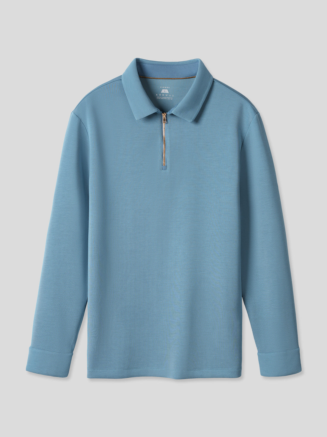 Modal Blend Long Sleeve Half Zip Polo
