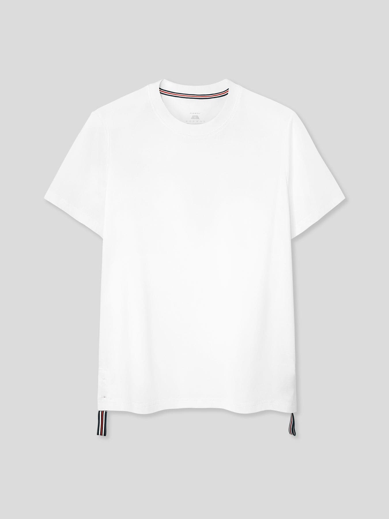 Basic Tee With Side Button Detail Hem