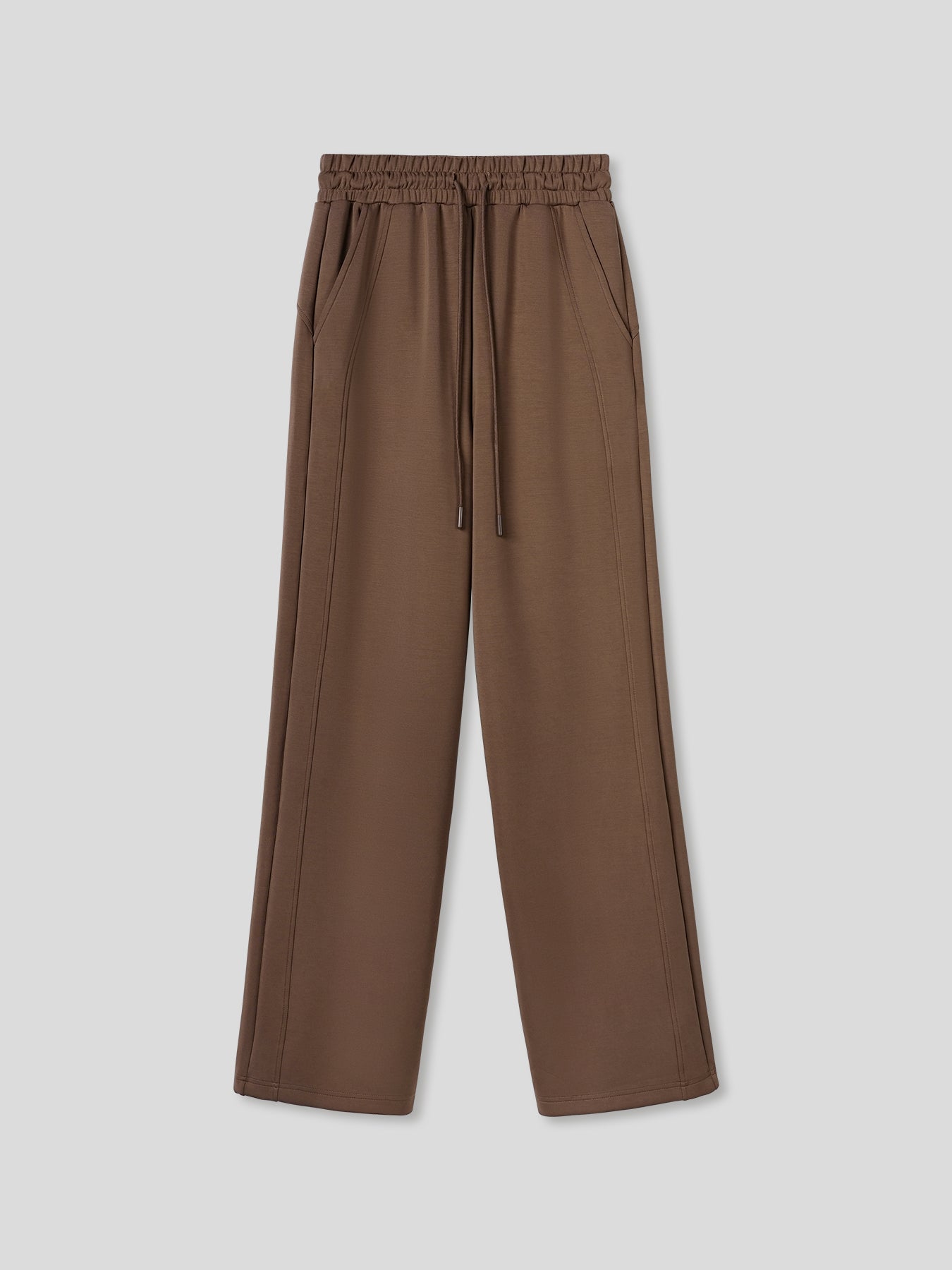 Modal Blend Mid-Rise Wide Leg Pant