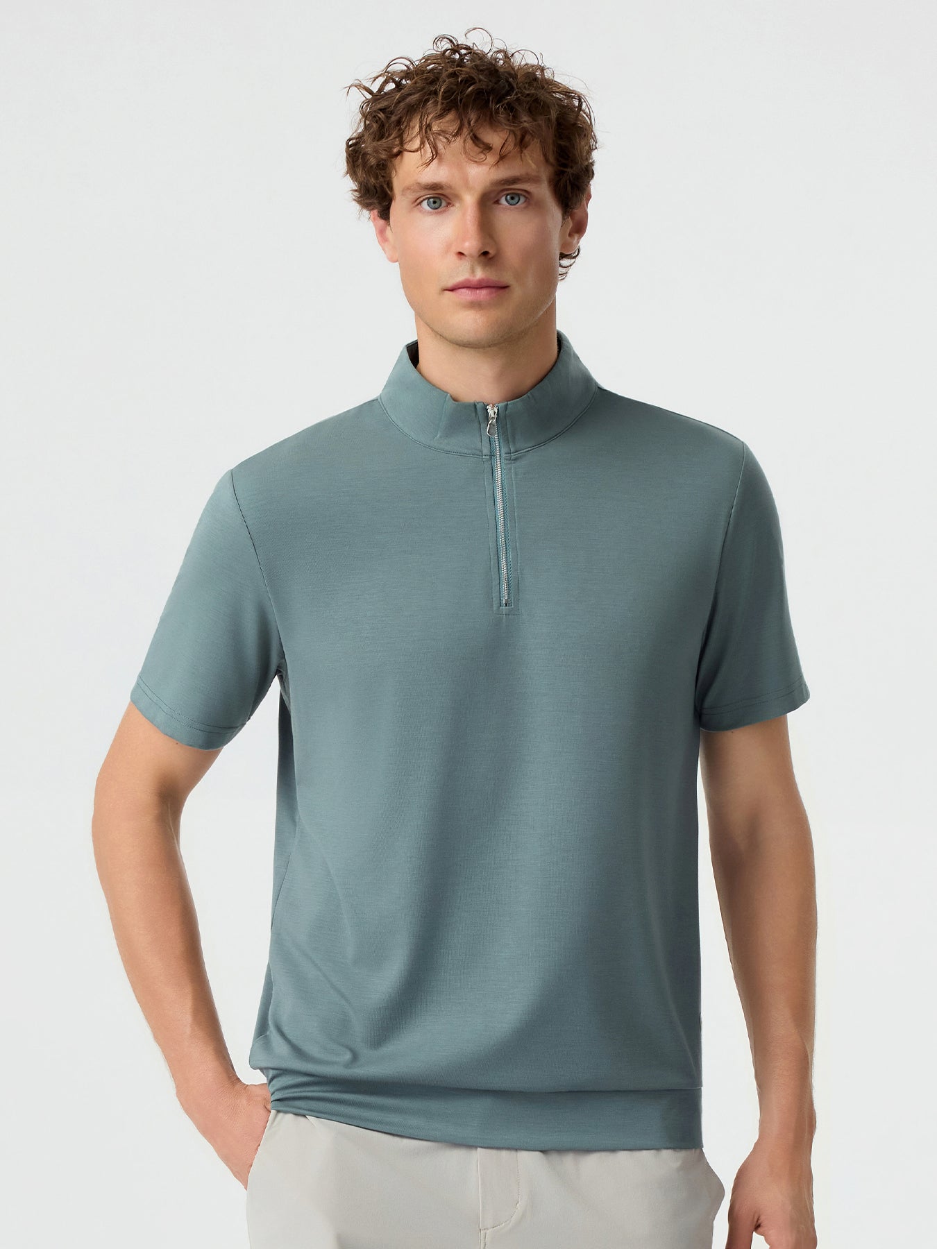 Modal Air Half-Zip Short Sleeve Tee