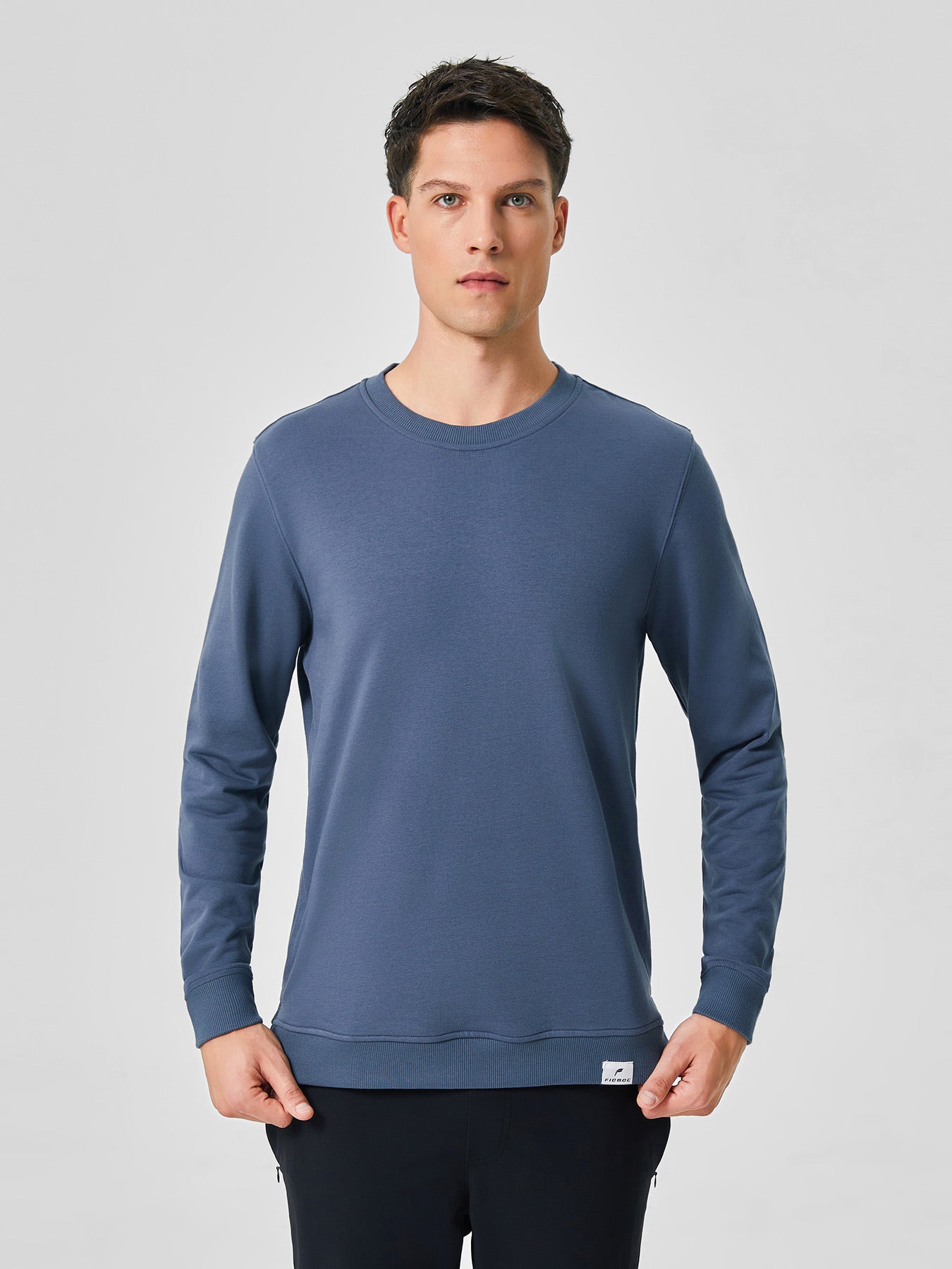 ADIDAS ORIGINALS MEN'S STANDARD TREFOIL LOGO CREW NECK SWEATSHIRT ADIDAS ORIGINALS MEN'S STANDARD TREFOIL LOGO CREW NECK SWEATSHIRT