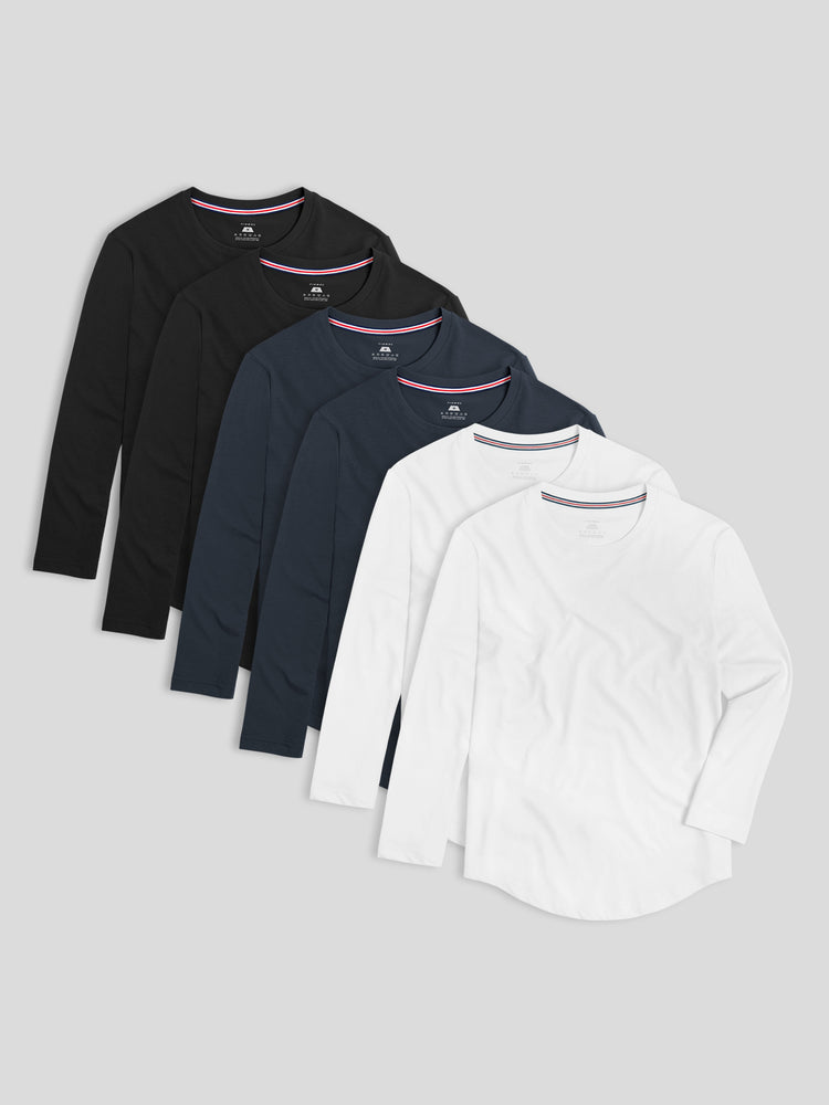 StaySmooth Long Sleeve Tee Multicolor 6-Pack: Slim Fit | 