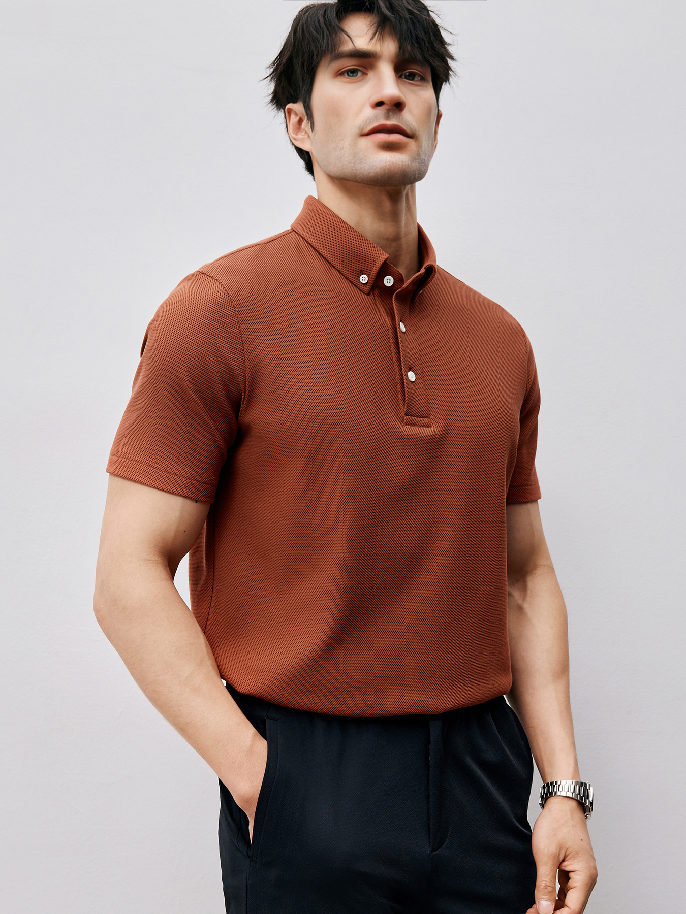 BreezeLuxe Breathable Piqué Short Sleeve Polo