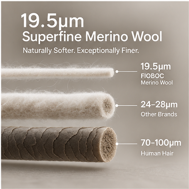 19.5μm Merino Wool