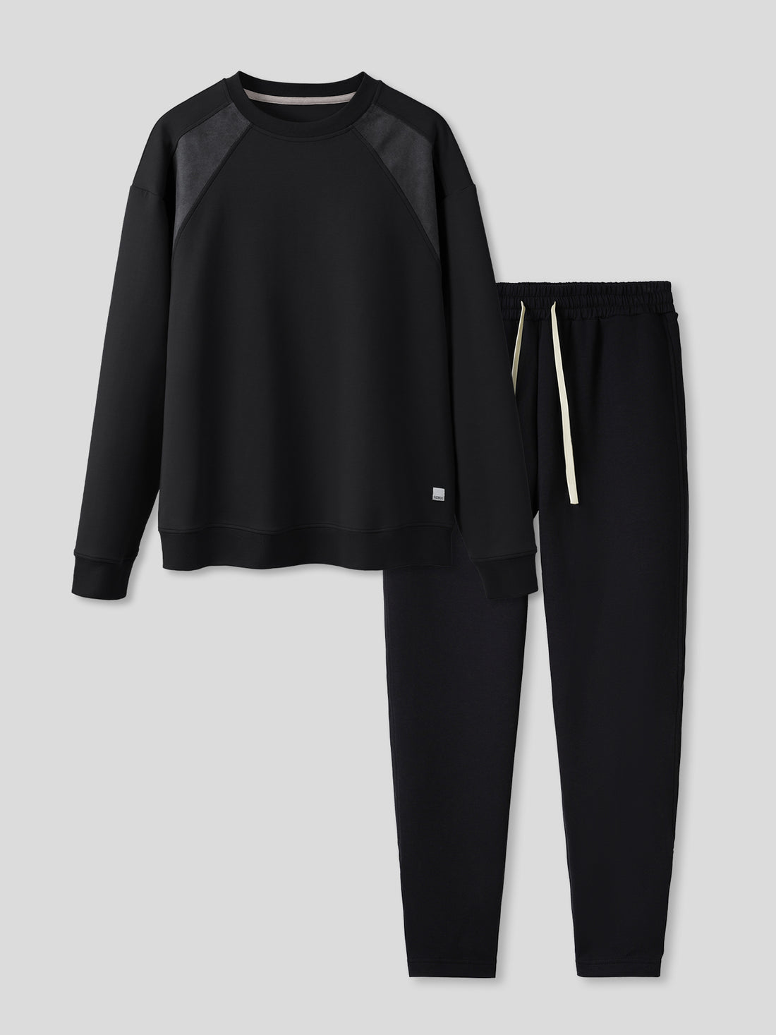 Cozyspacer Suedepatch Sweatshirt And Zip Ankle Jogger Set | 