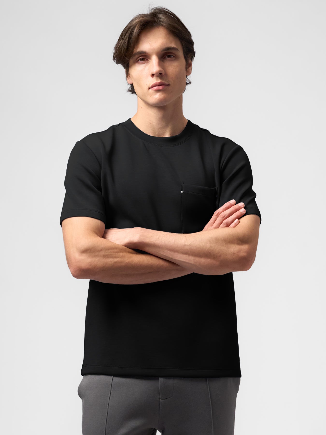 Modal Blend Pocket Tee with Rivet