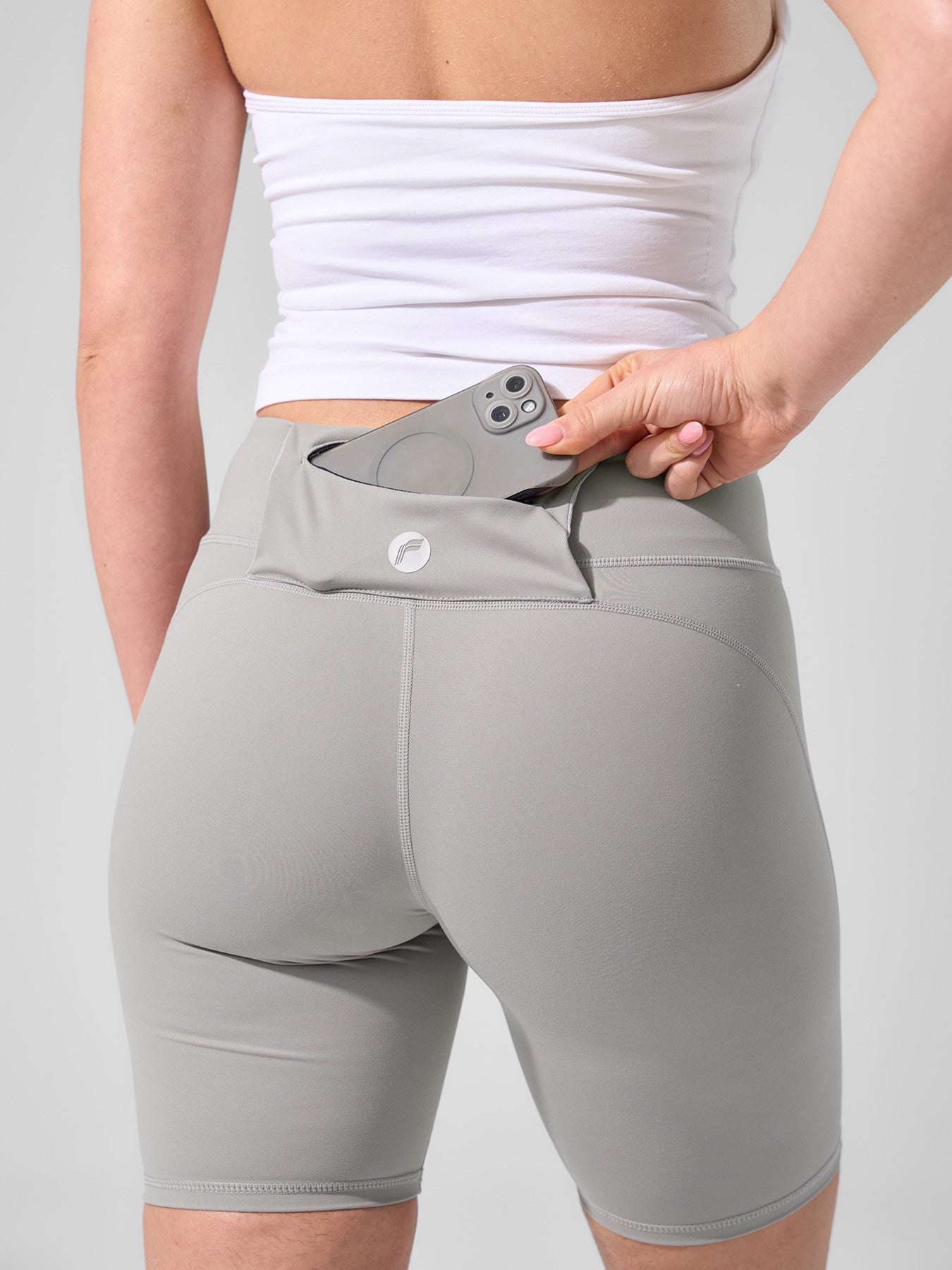 Smoothblend Tummy Control Shaping High-Waisted Short Leggings with Zip Pocket