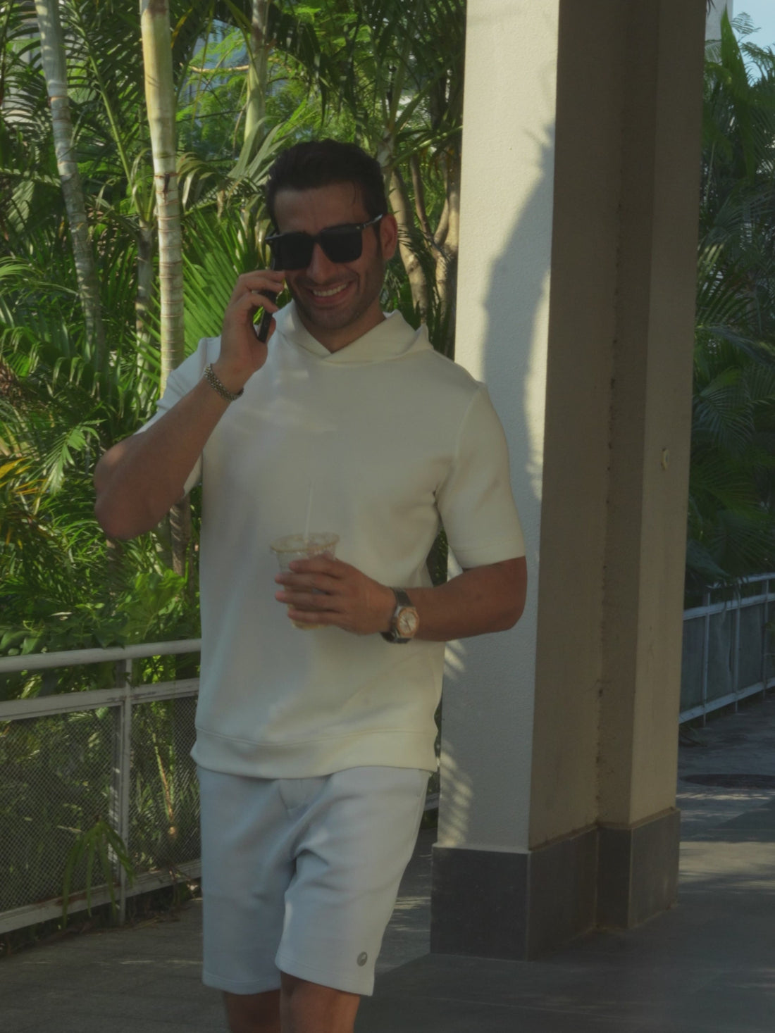 Modal Blend Short Sleeve Hoodie