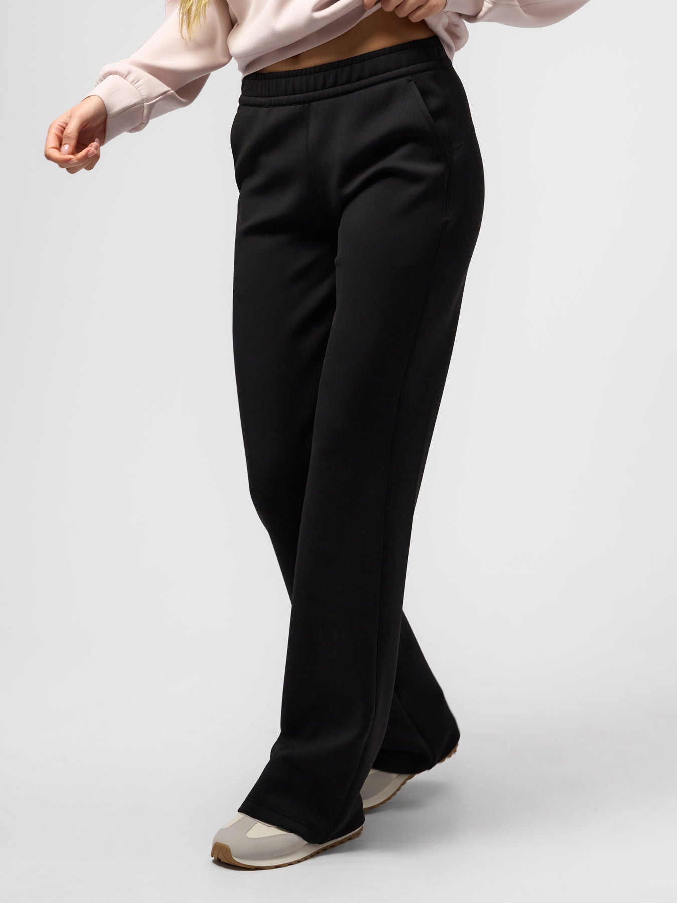 Modal Blend Drawstring Flare Pants