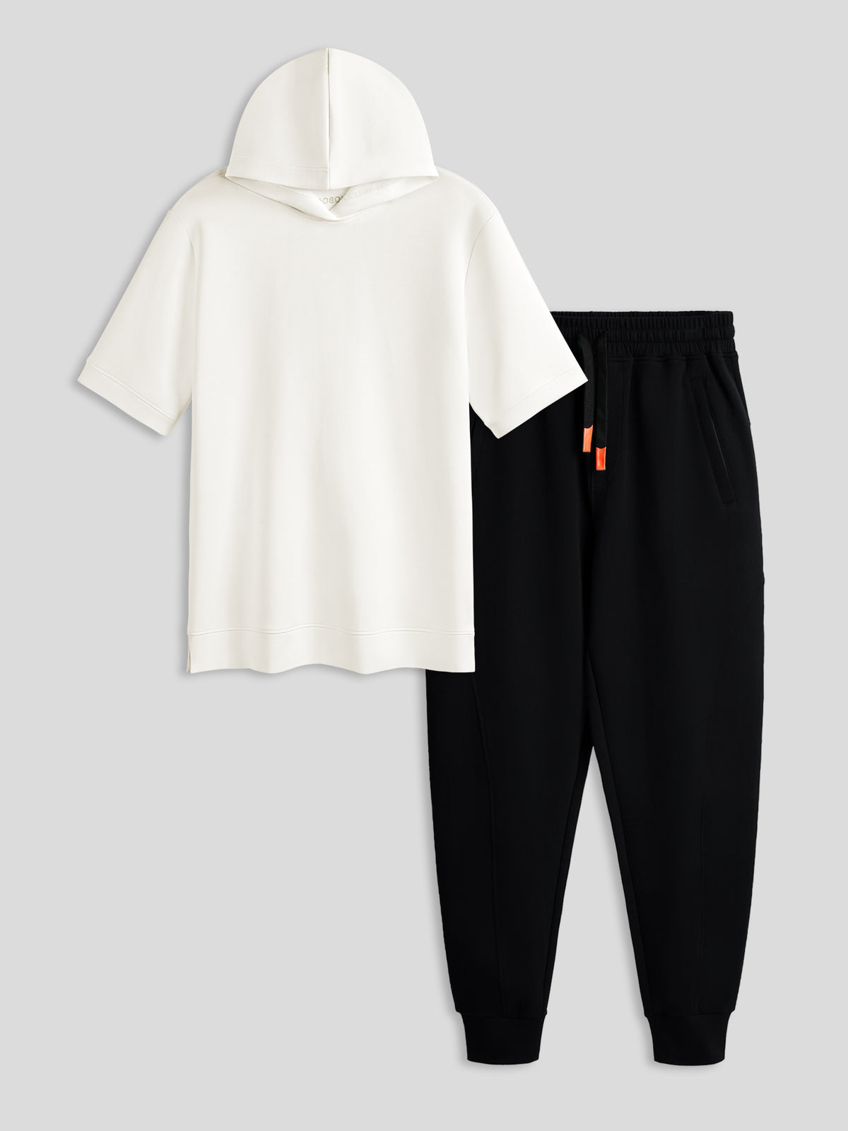 Modal Blend Short Sleeve Hoodie Weekend Jogger Set