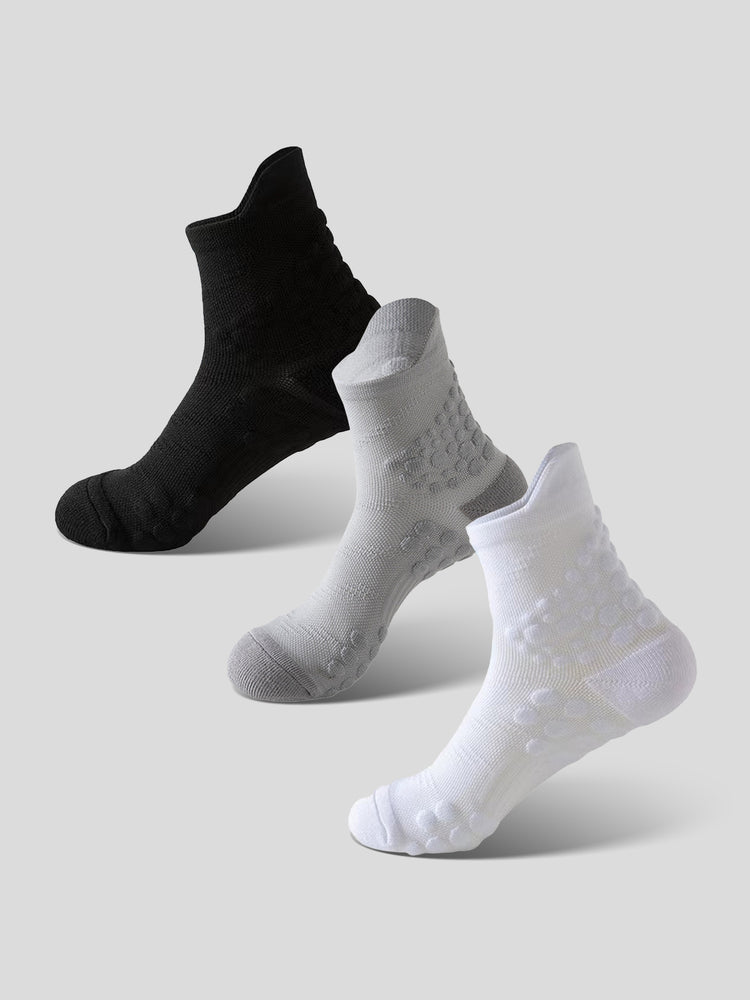 Multicolor Performance Competitive Running Socks 3-Pack | 