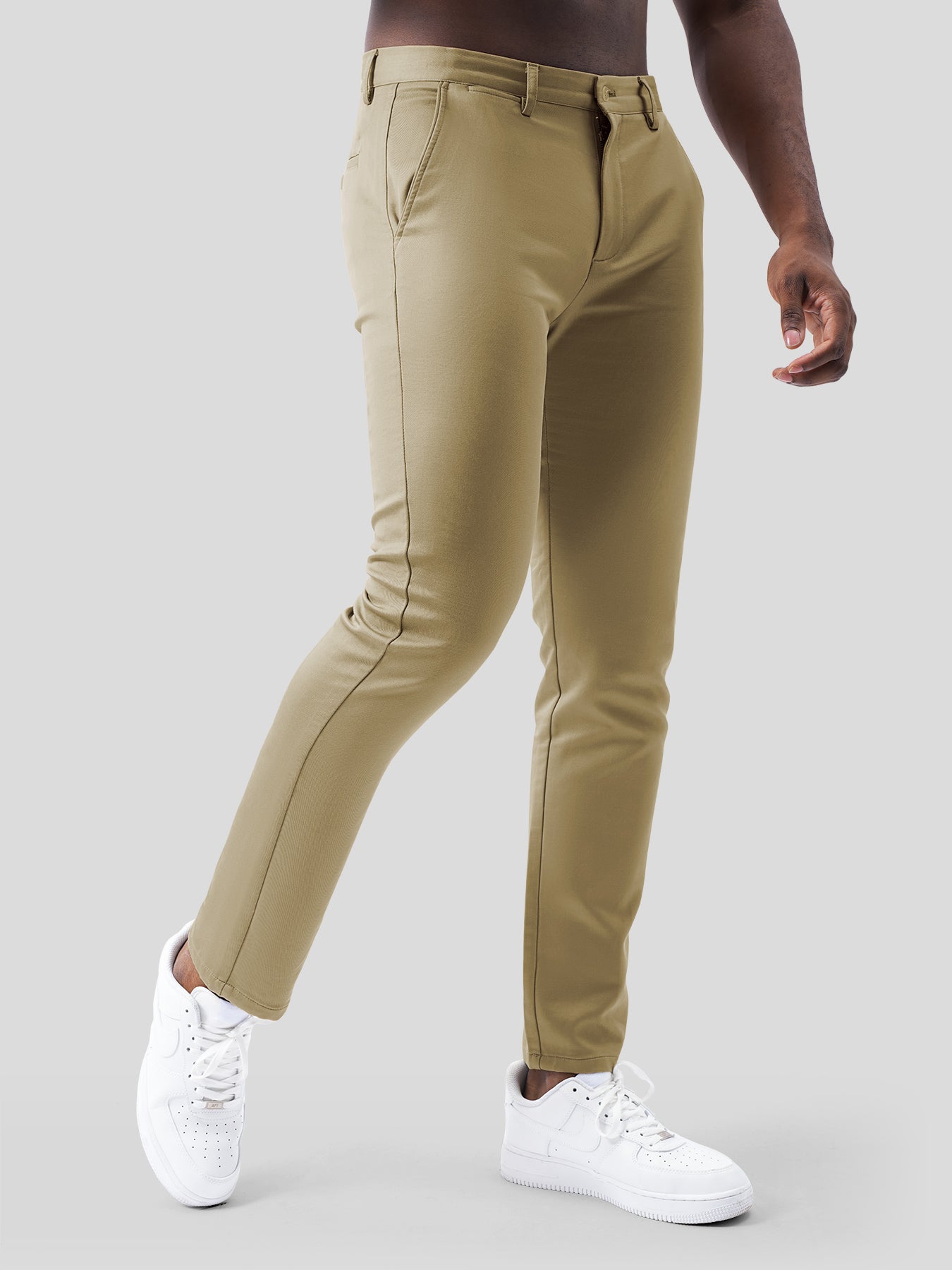 Cotton Sateen Chino Pants Stretch Work Travel