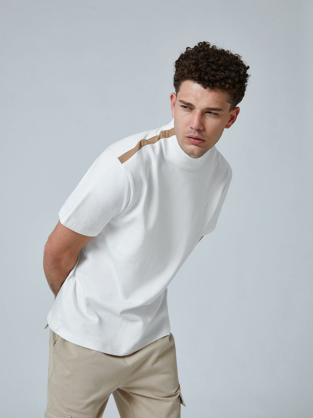 Mock Neck Short Sleeve Tee