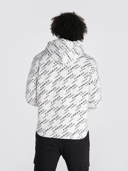 All-Over Logo Printed Hoodie