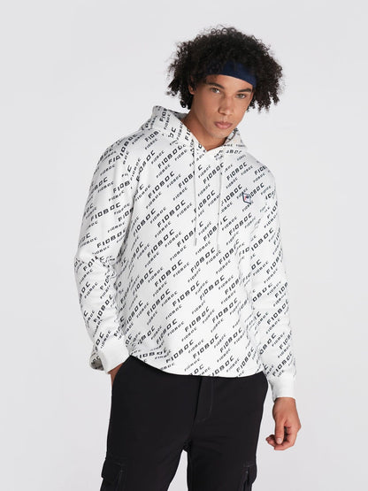 All-Over Logo Printed Hoodie