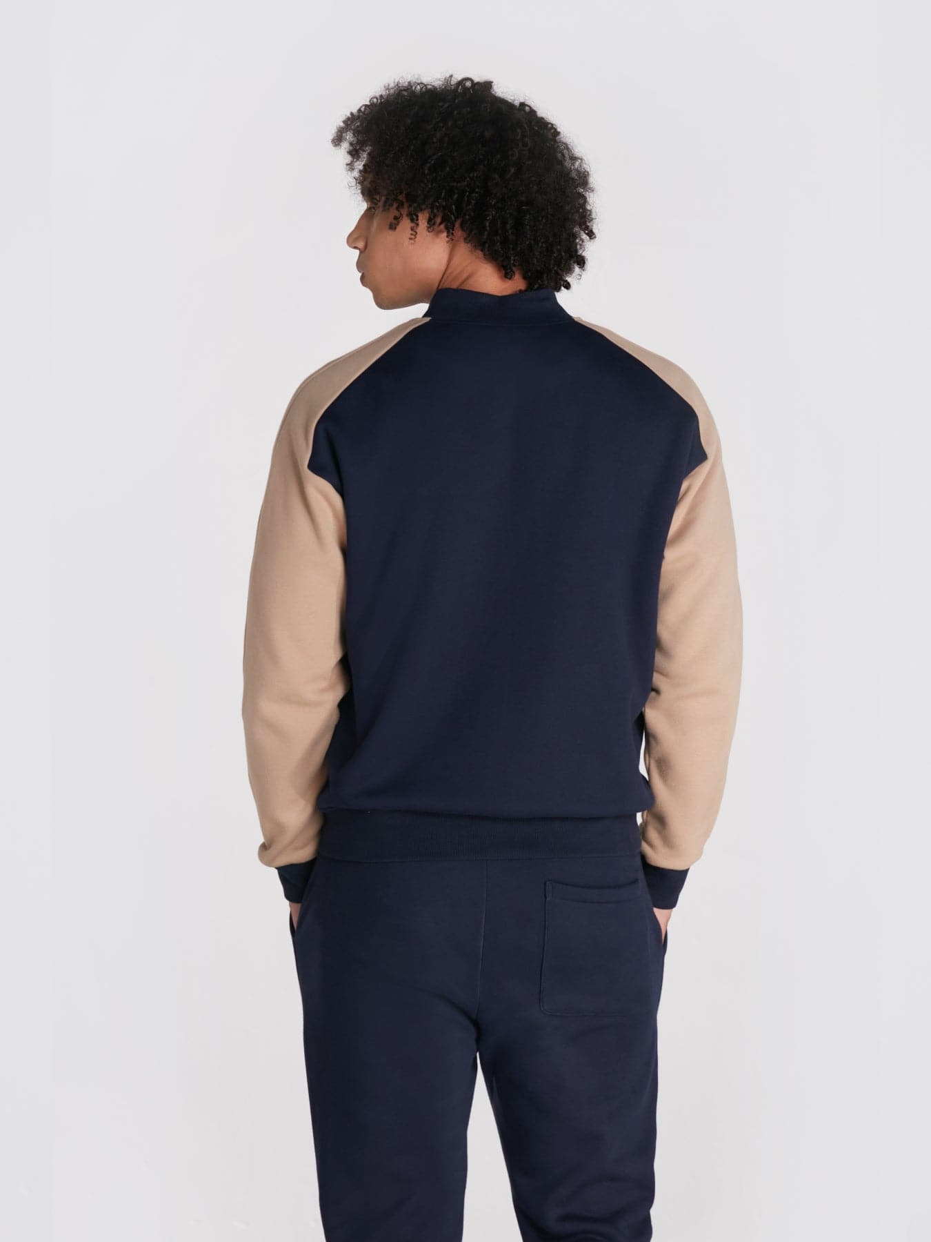 Contrast Color Varsity Jacket