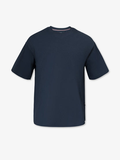 Ribbed V-neck Oversized Tee