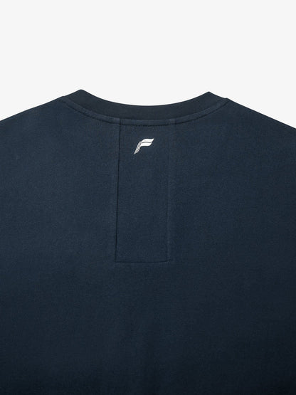 Ribbed V-neck Oversized Tee